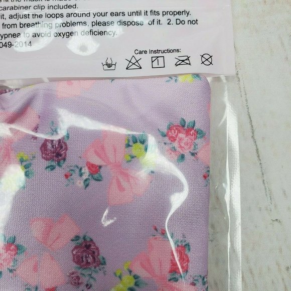 Miss Gwen's OMG Accessories Pink Floral Ribbon Love Mask And Pouch Set - Picture 8 of 12